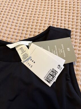 H&M Black Scoop Neck Tank Bodysuit Size M